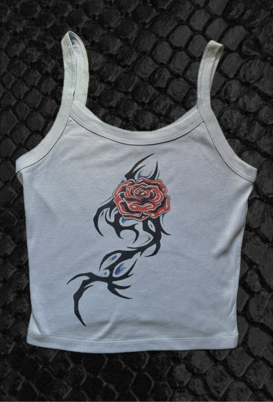 Tribal Rose Blue Tank