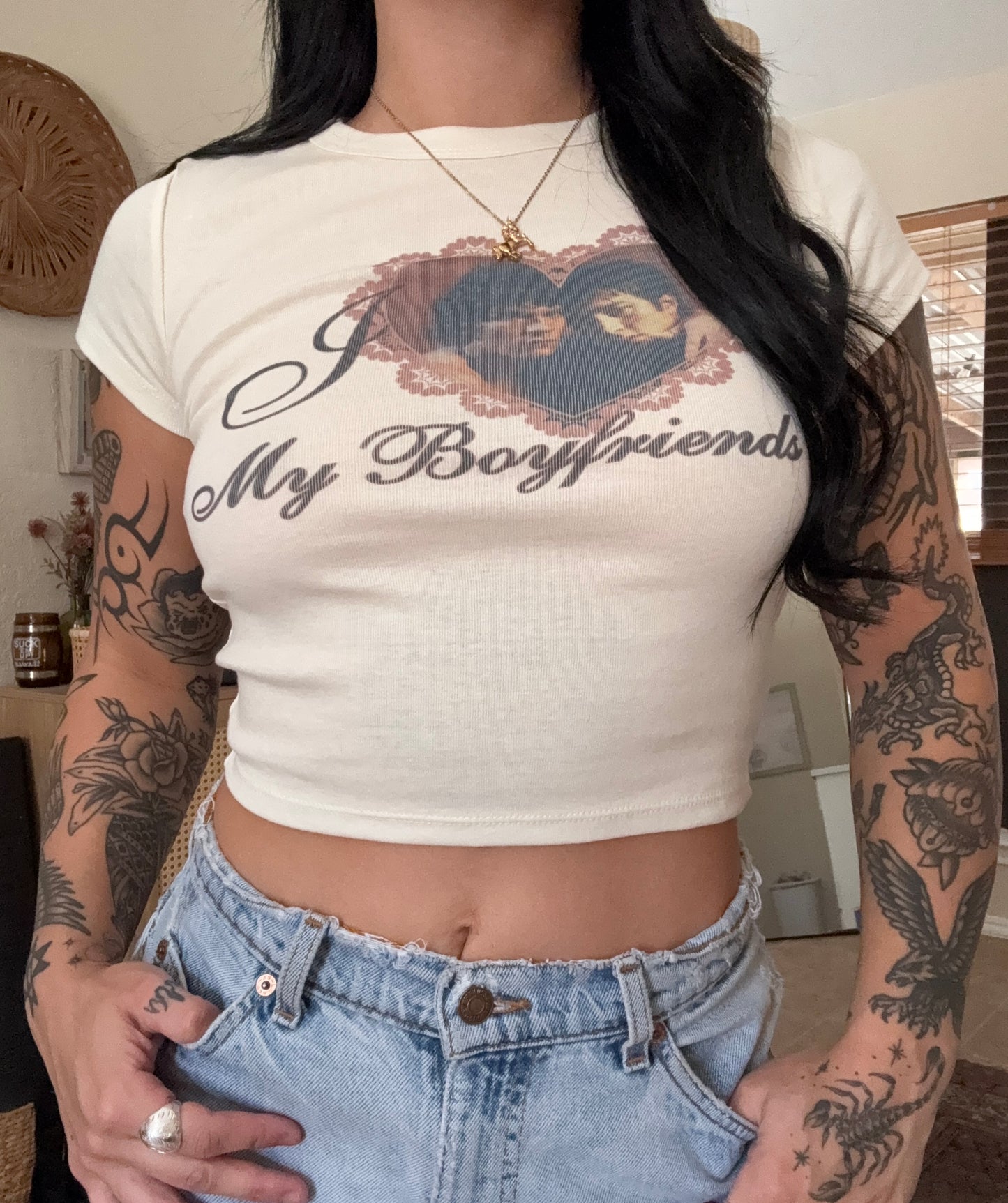 I Love My Boyfriends Baby Tee