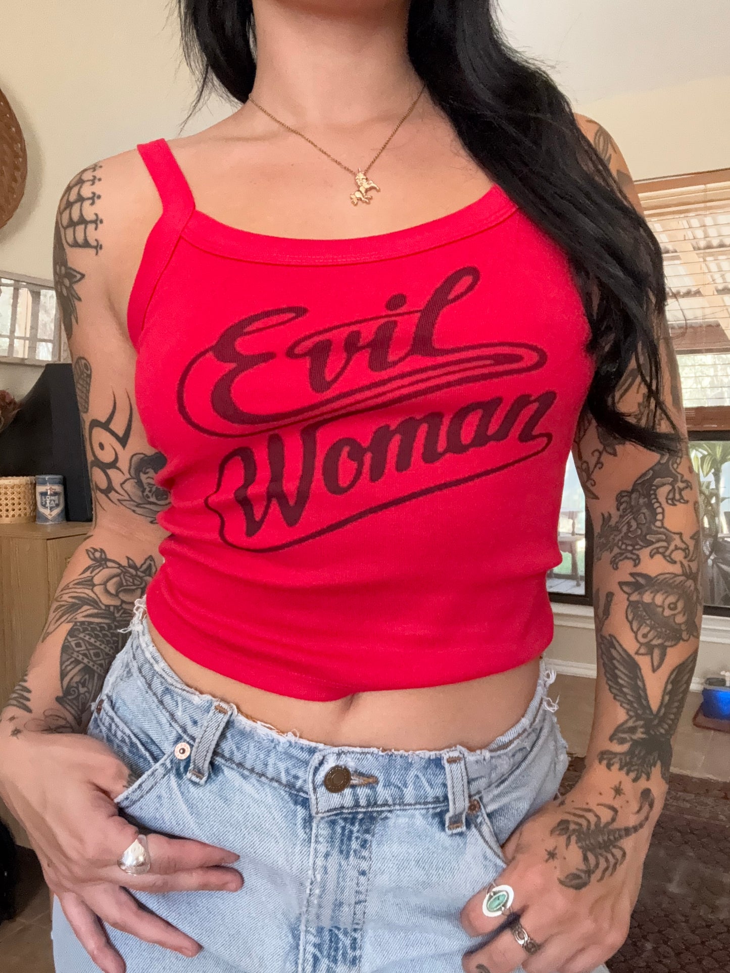Evil Woman Red Tank